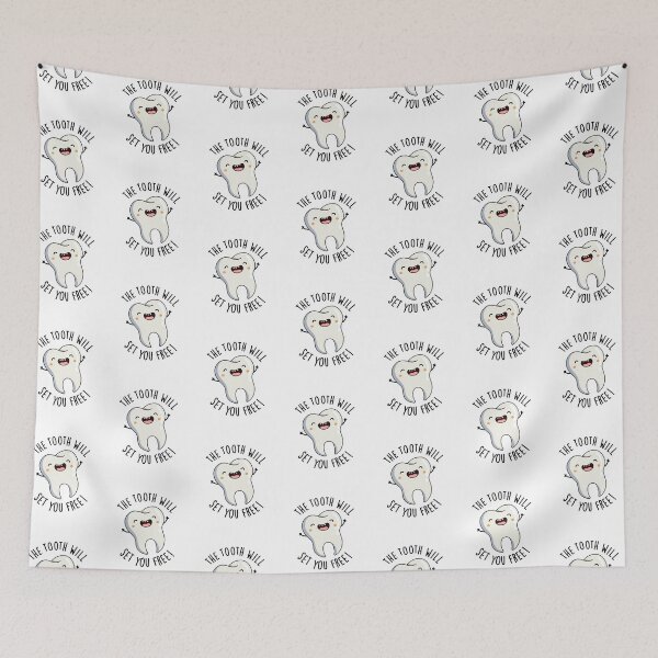 Item preview, The Tooth Will Set You Free Funny Dental Puns designed and sold by punnybone.