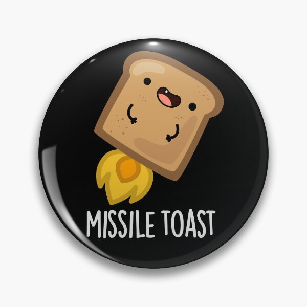 Item preview, Missile Toast Funny Mistletoe Puns  (Dark BG) designed and sold by punnybone.