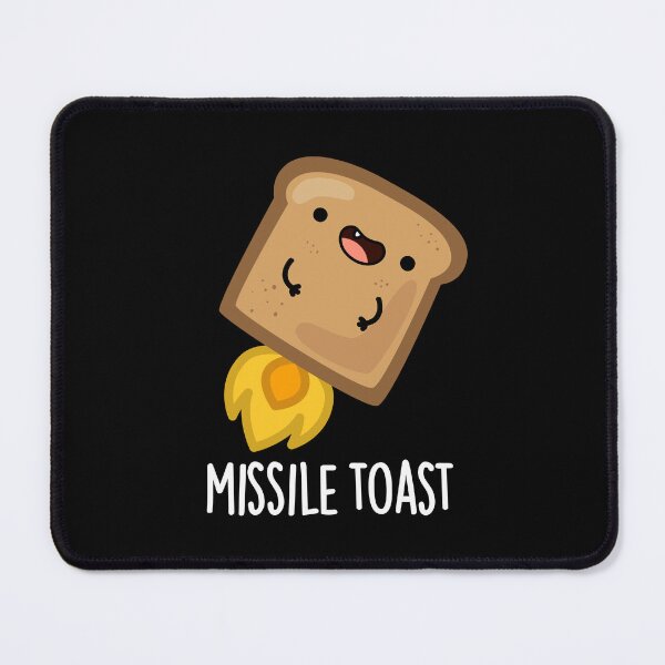 Item preview, Missile Toast Funny Mistletoe Puns  (Dark BG) designed and sold by punnybone.