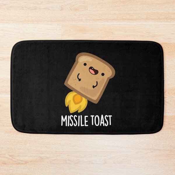 Item preview, Missile Toast Funny Mistletoe Puns  (Dark BG) designed and sold by punnybone.
