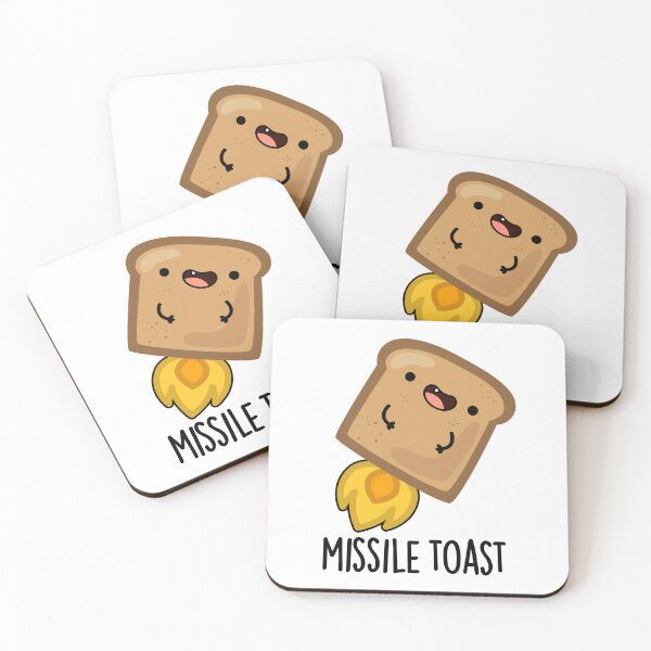 Item preview, Missile Toast Funny Mistletoe Puns  designed and sold by punnybone.