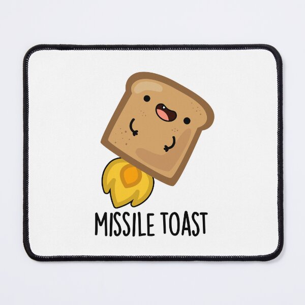 Item preview, Missile Toast Funny Mistletoe Puns  designed and sold by punnybone.
