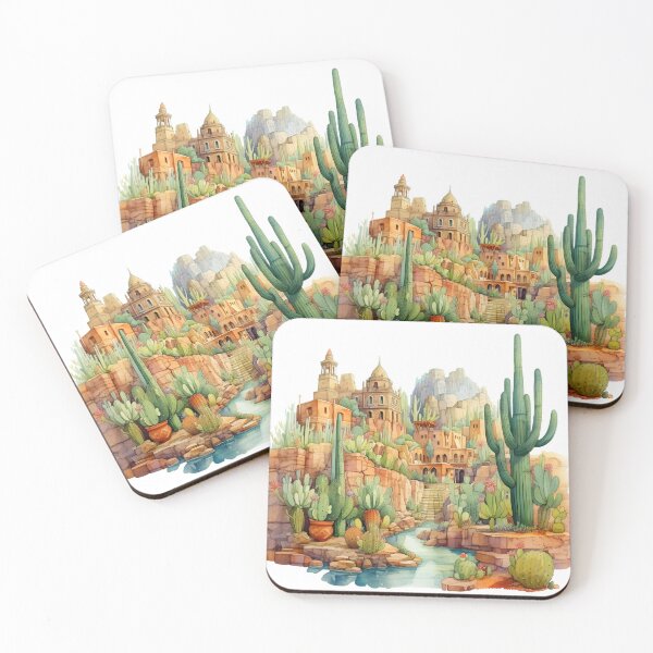 Item preview, Cactus Land Watercolor designed and sold by KitsuneYin.