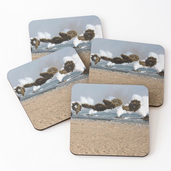 Item preview, STK109724M-Amphibious assault vehicles deploy smokescreens. designed and sold by StocktrekImages.