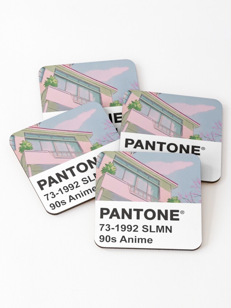 PANTONE 90s Anime Coasters (Set of 4) for Sale by PeachPantone