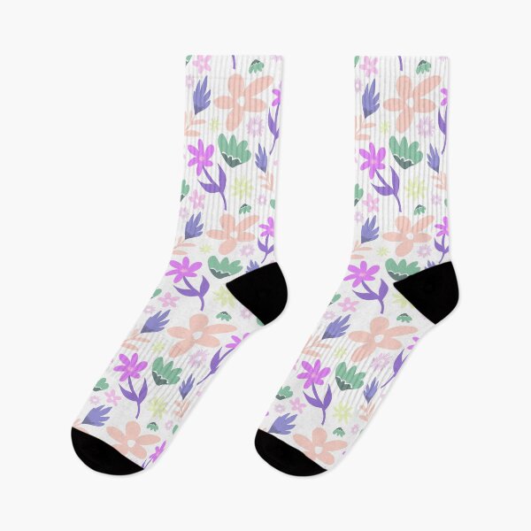 Item preview, Bright Flower Garden Pattern Purple Peach designed and sold by IlsedeGraaf.