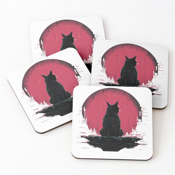 Item preview, Black Cat Red Sun designed and sold by TidKaew.