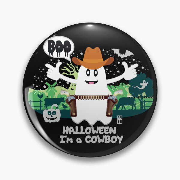 Item preview, BOO Cowboy dressed as a GHOST - cute Halloween designed and sold by ArtProjectShop.