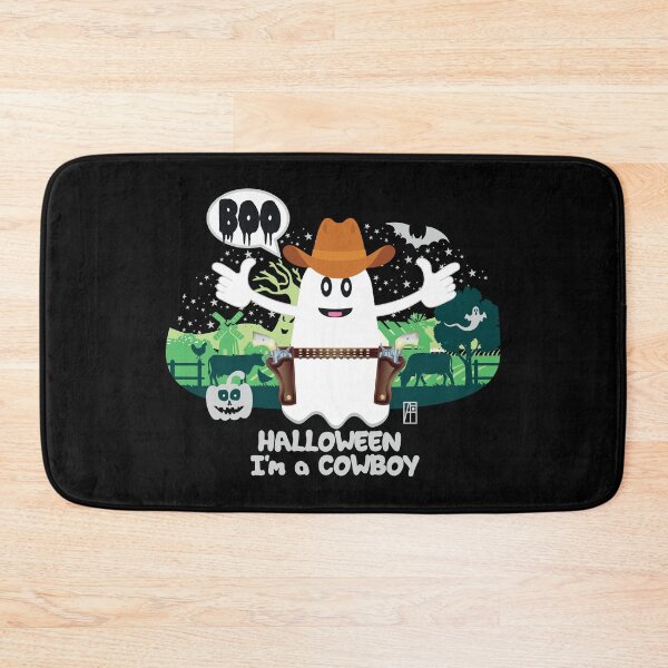 Item preview, BOO Cowboy dressed as a GHOST - cute Halloween designed and sold by ArtProjectShop.