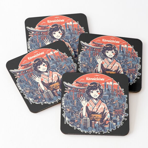 Item preview, Tokyo japan cityscape konnichiwa travel designed and sold by TomFrontierArt.