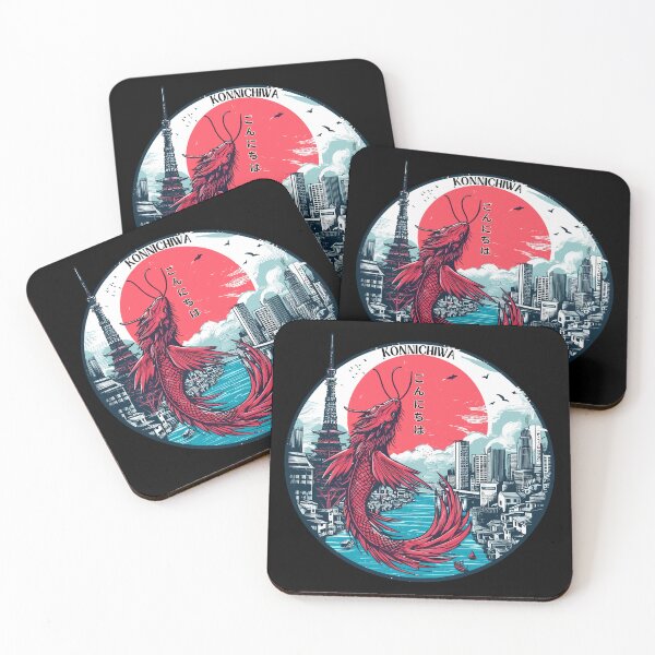 Item preview, Tokyo cityscape konnichiwa designed and sold by TomFrontierArt.
