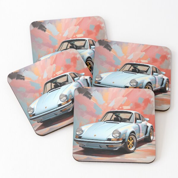 Item preview, Abstract Retro 911 Turbo Digital Oil Painting designed and sold by Ceemko's Vintage Corner.