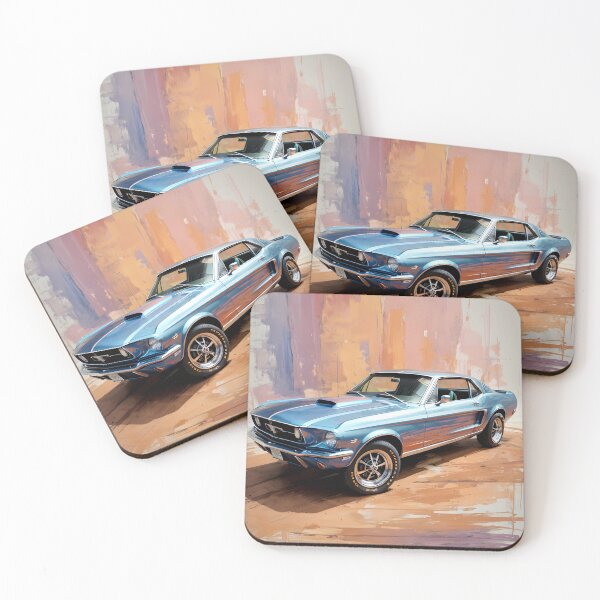 Artikelvorschau, Abstraktes Retro Mustang Digitales Ölgemälde entworfen und verkauft von Ceemko's Vintage Corner.