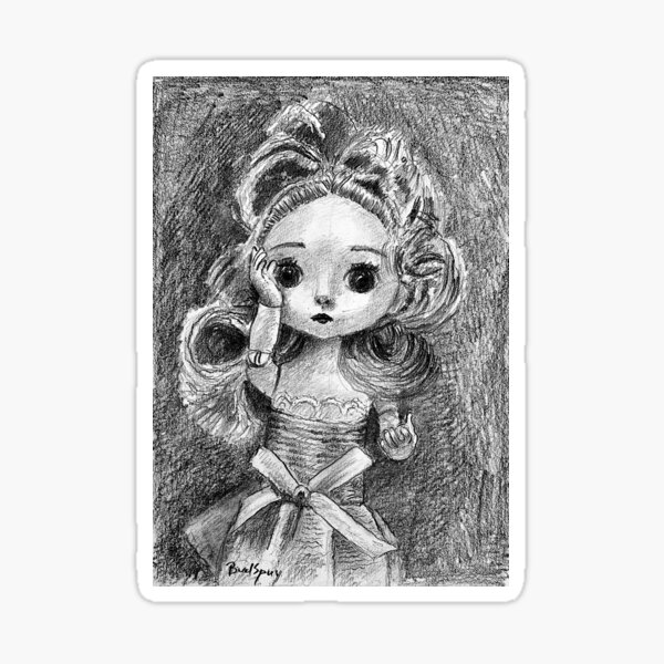 Creepy doll Sticker