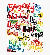 Painted Typography Photographic Print