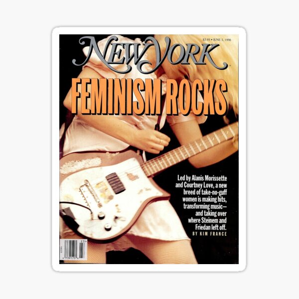 90s New York Mag 'Feminism Rocks' Sticker