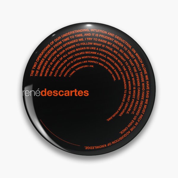 Item preview, René Descartes famous quotes poster [orangered] designed and sold by CMYKStudio.