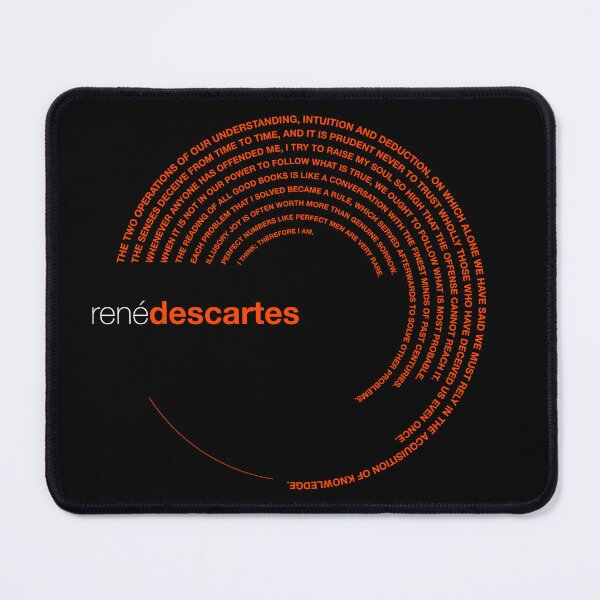 Item preview, René Descartes famous quotes poster [orangered] designed and sold by CMYKStudio.