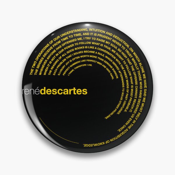 Item preview, René Descartes famous quotes poster [gold] designed and sold by CMYKStudio.