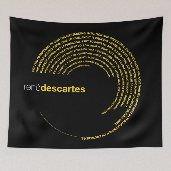Item preview, René Descartes famous quotes poster [gold] designed and sold by CMYKStudio.