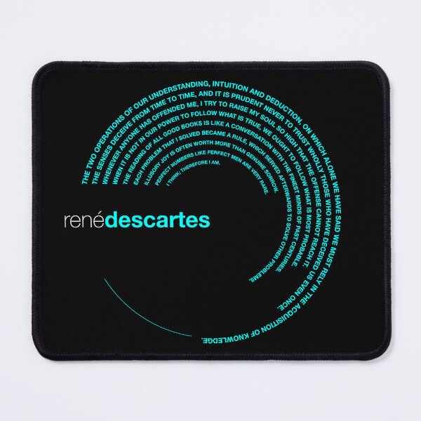 Item preview, René Descartes famous quotes poster [aqua] designed and sold by CMYKStudio.