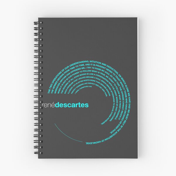 Item preview, René Descartes famous quotes poster [aqua] designed and sold by CMYKStudio.