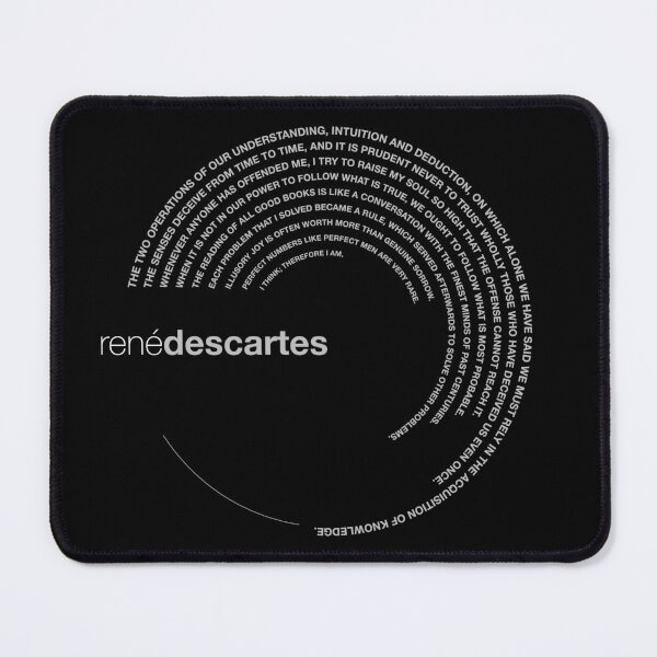 Item preview, René Descartes famous quotes poster [silver] designed and sold by CMYKStudio.