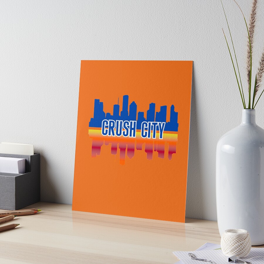 Houston Astros Crush City Baseball Skyline Graphic Adult Short