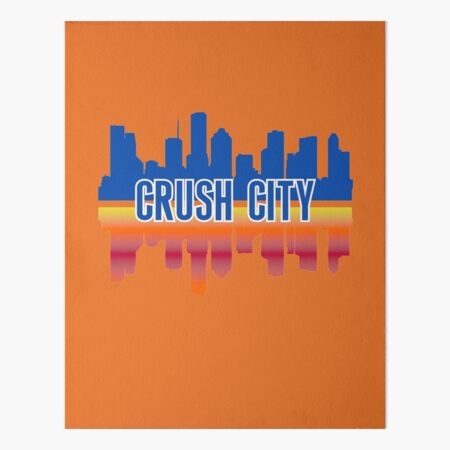 Houston Nickname Crush City Skyline | Art Board Print