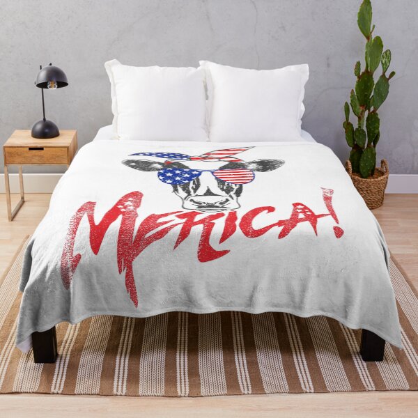 Item preview, Cow Merica I Love America Women Men Costume USA Flag Fourth Of July American Pride designed and sold by shoptshirtswag.