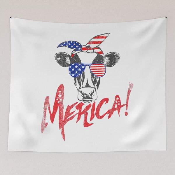 Item preview, Cow Merica I Love America Women Men Costume USA Flag Fourth Of July American Pride designed and sold by shoptshirtswag.