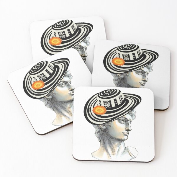 Item preview, Cap-tivating Artistry: Michelangelo's David in a Colombian Vueltiao Hat designed and sold by Coastal Garden Design Studio.