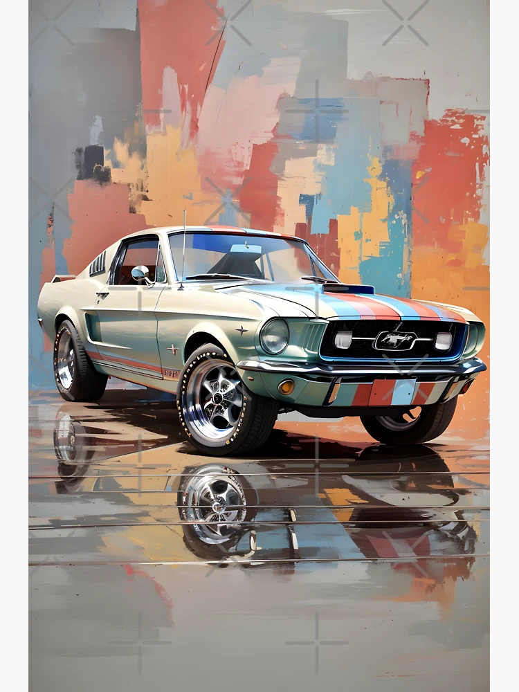 Wall Art Print Mustang Car Auto in Sunset, Gifts & Merchandise