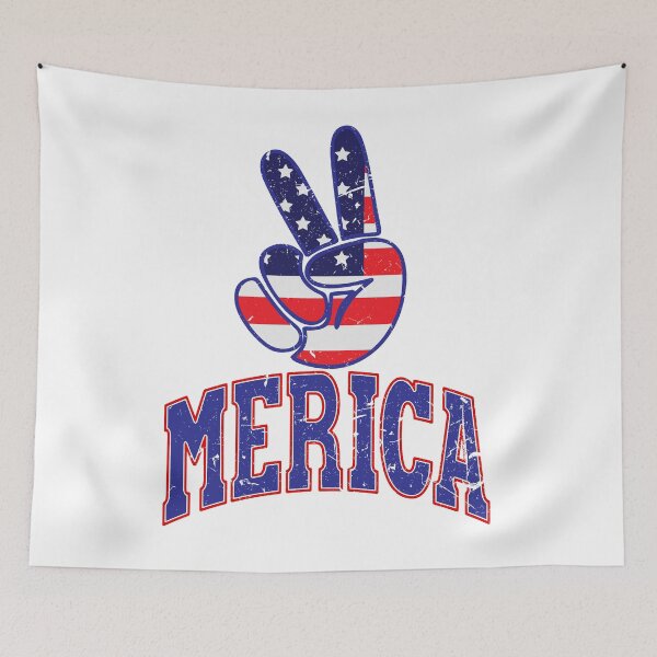Item preview, Peace Merica I Love America Women Men Costume USA Flag Fourth Of July American Pride designed and sold by shoptshirtswag.