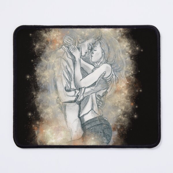 Item preview, "All That's Swallowed by Stars" A warm embrace, Pencil Sketch and Graphic Design designed and sold by Lunardreams54.