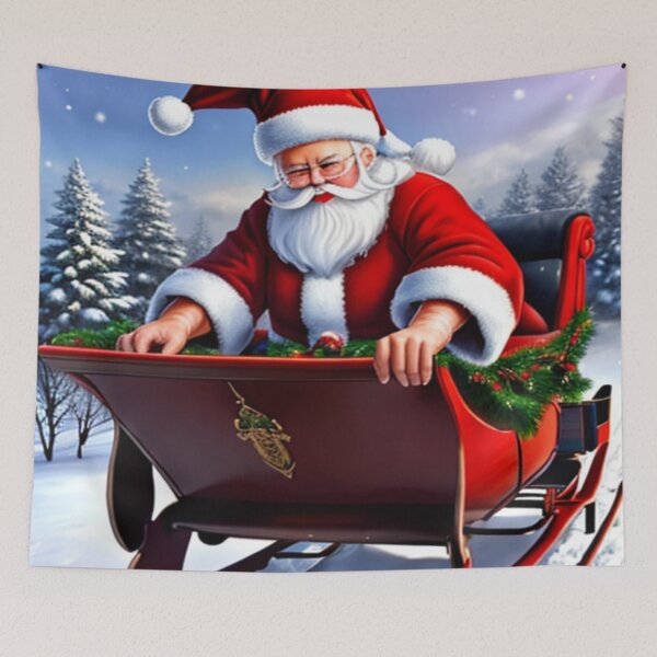 Item preview, Santa Checking His Sleigh designed and sold by KoliBabb.