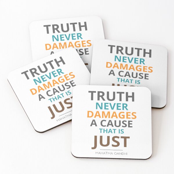 Item preview, “Truth never damages a cause that is just.”  Mahatma Gandhi designed and sold by Sketch-Shack.