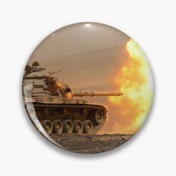 Item preview, STK109707M-An M60A1 tank from the Royal Jordanian Armed Forces fires a round at a range. designed and sold by StocktrekImages.