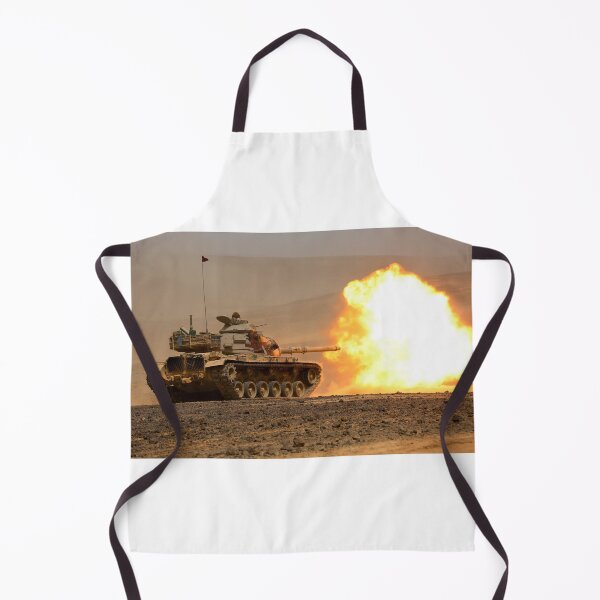 Item preview, STK109707M-An M60A1 tank from the Royal Jordanian Armed Forces fires a round at a range. designed and sold by StocktrekImages.