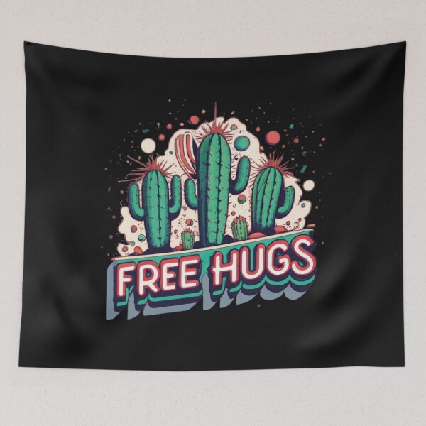Item preview, Cactus Free Hugs designed and sold by LuckyFamily.