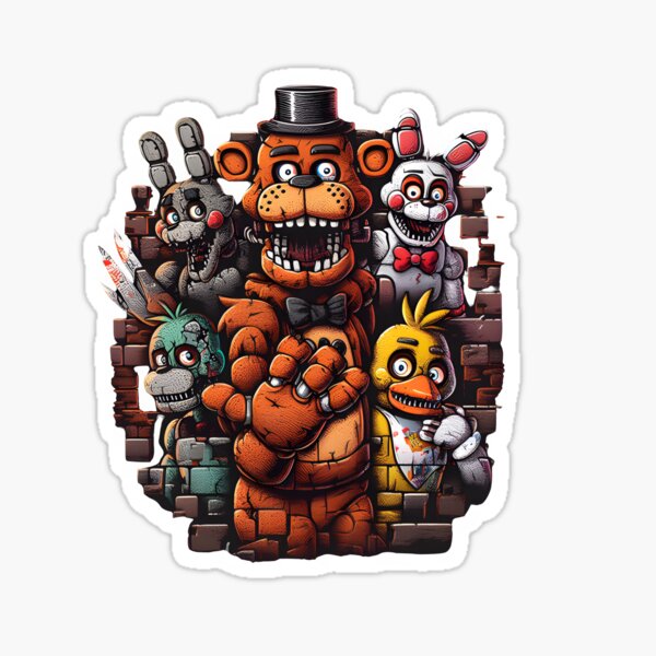 Five Nights At Freddy S Vintage Sticker For Sale By Hoshiicreations Redbubble