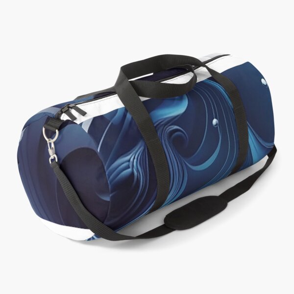 Item preview, Oceanic Harmony: Wavy Lines & Circles in Deep Blue - Radiant Digital Art designed and sold by PaintbrushPlace.
