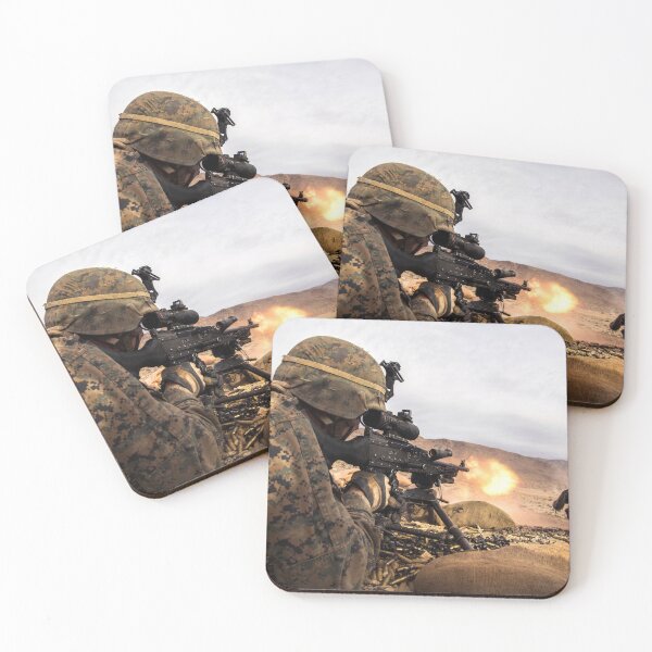 Item preview, STK109652M-U.S. Marine engages targets during a combined arms exercise. designed and sold by StocktrekImages.