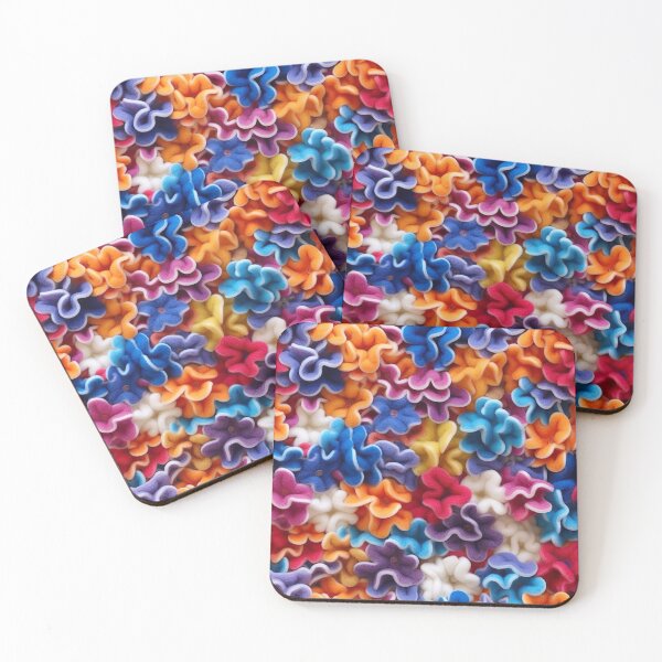 Item preview, Retro design that is reminiscent of floral pop art motifs made of fabric, wool and felt designed and sold by Pflugart.