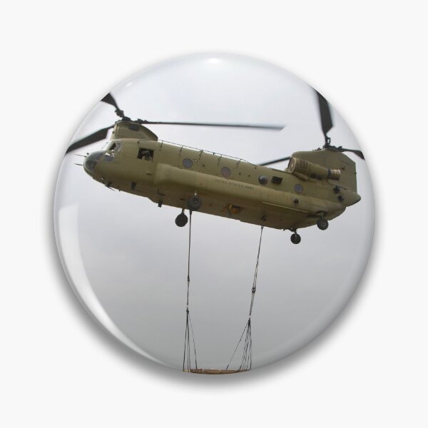 Item preview, STK109649M-A CH-47 Chinook helicopter begins to lift a sling load. designed and sold by StocktrekImages.