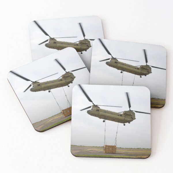 Item preview, STK109649M-A CH-47 Chinook helicopter begins to lift a sling load. designed and sold by StocktrekImages.