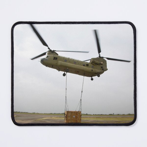 Item preview, STK109649M-A CH-47 Chinook helicopter begins to lift a sling load. designed and sold by StocktrekImages.