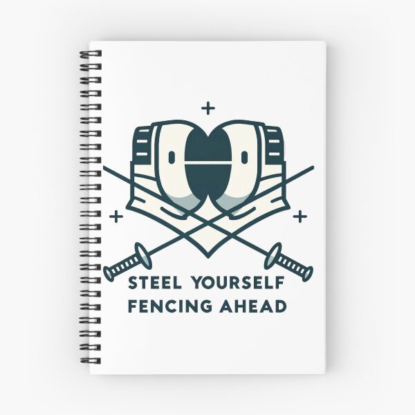 Item preview,  “steel yourself, fencing ahead”, fencing slogan designed and sold by VoilaPrint.