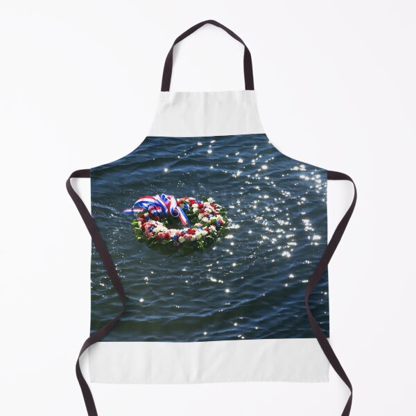 Item preview, STK109646M-A floral wreath in the water to memorialize the lives lost during Pearl Harbor. designed and sold by StocktrekImages.