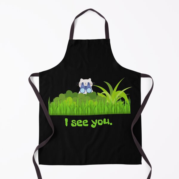 Item preview, A cat hidden in the bushes is watching you through binoculars. designed and sold by Slavic-Design.